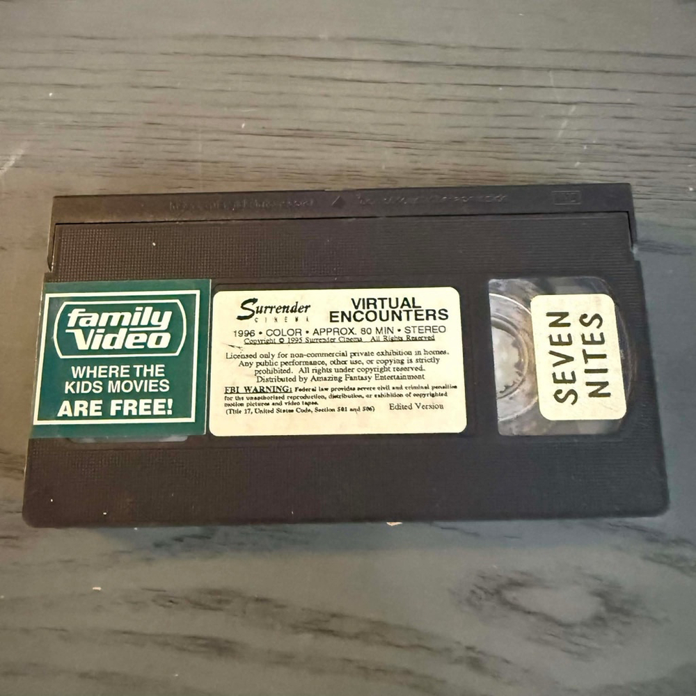 Surrender Cinema Virtual Encounters VHS Tape Black Yellow One Size